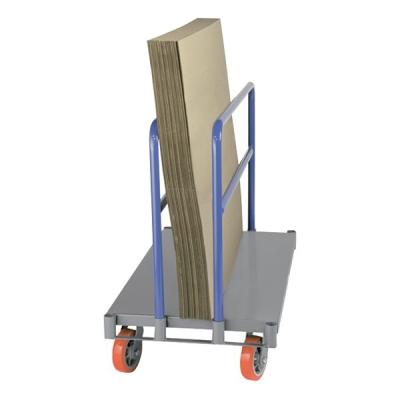 China Heavy Duty 600kg 4 Wheel Panel Disassembled Rolling Handles Adjustable Cardboard Moving Cart for sale