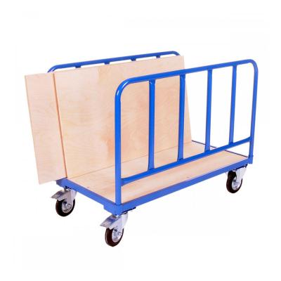 China Warehouse Material Handling Carbon Steel Panel Disassembled Platform Trolley With 2 Sides for sale