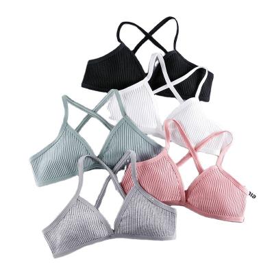 China New Cotton Women's One-Piece Chest Wrap Underwear Wrapped Chest Vest Beau Top Bra Cross Back Tube Cotton For Women for sale