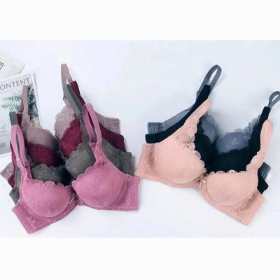 China Various Colors Lace Hot Sexy Wire Bra Comfortable Breathable Pump Selling Push Up Bra for sale