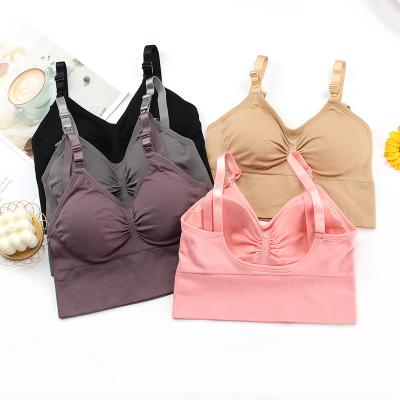 China Plus Size Women Seamless Maternity Underwear Breathable Hot Selling Pregnant Nursing Nursing Bra for sale