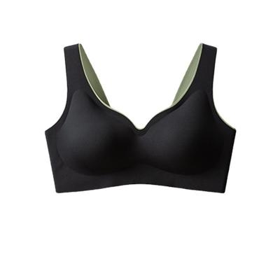 China Popular Push Up Traceless Latex Bra One Piece Sports Simple And Natural Wireless Bra For Women for sale