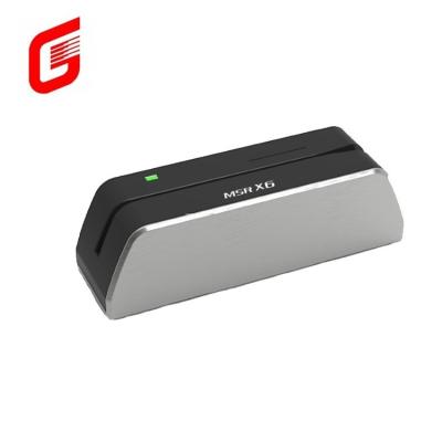 China Plastic MSR-X6 Magnetic Stripe Smart USB Card Reader Writer with Multi in 1 Slots for sale