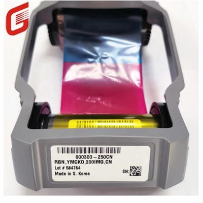 China Zebra ZC100 / ZC300 Series ID Card Printer Ribbon 800300-252CN YMCKO Color 300 prints for sale