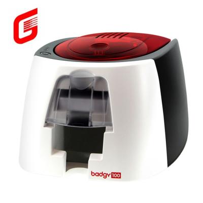 China Evolis Badgy100 Single Sided Smart Plastic Business IC ID Card Printer USB Connection for sale