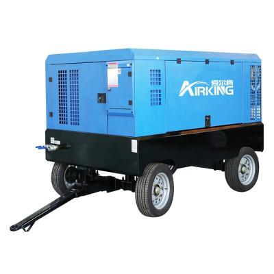 China Stable Operation 353Cfm 261psi 110kw Mobile Air Compressor Lubricated Diesel Engine Driven Air Compressor for sale