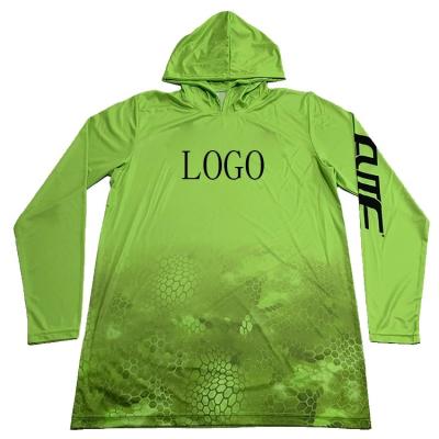 China Brand New Anti-UV Quick Dry Shirts Ice Hooded Fitted Silk Sublimation Full Fishing Shirt Made in China for sale