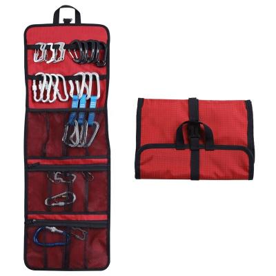 China Durable Carabiner Storage Bag Climbing Gear Organizer Portable Foldable Pouch Harness for sale