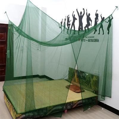 China Wholesale Green Durable Effective Insecticide Treated Training Square Folded Camping Hanging Mosquito Net for sale