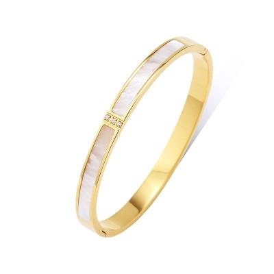 China Fashion CLASSIC Wholesale Bracelet Plated Rose Gold/Silever Gold Inlaid White Fritillaria for sale