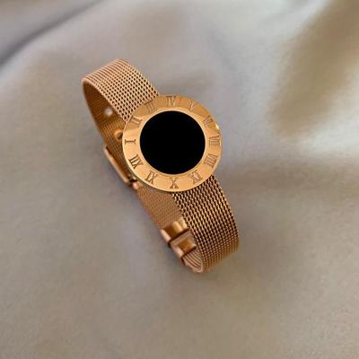 China New Design CLASSIC Rose Gold Roman Numerals/Exquisite Letter Bracelet For Wholesale for sale