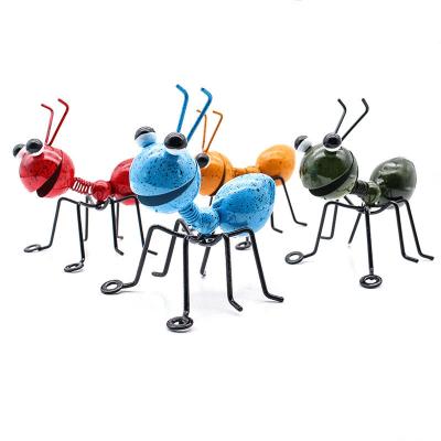 China Europe Metal Ant Colorful Cute Insect for Outdoor Indoor Lawn Decor Art Ant Decoration Wall Hanging Garden Wall Hanging for sale