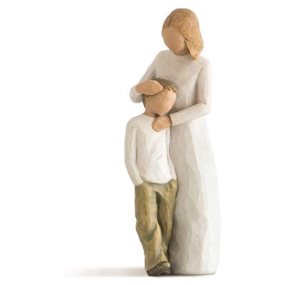 China Artificial resin sculpture resin figurine, mother and son figurine, mother and children figurine, thanksgiving resin figurines for sale