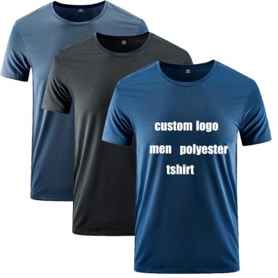 China Custom Copy 2021 New Style Men's High Elastic Fitness Running T-shirt Sport Breathable Polyester/Spandex QUICK DRY T-shirts for sale