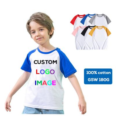 China Breathable Wholesale Cotton Kid's Simple T-shirt To Print School Uniform Custom Logo T-shirt For Kids for sale