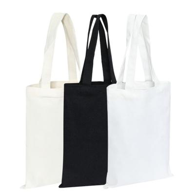 China Cheap Handled Customize Printing Empty Logo Tote Shopping Bags Polyester Cotton Canvas Bag In Stock for sale