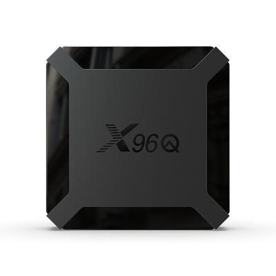 China Cheapest factory price support 4K Allwinner H313 1GB 8GB q plus 10.0 smart tv box android set top box X96Q for sale