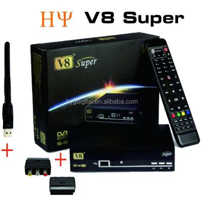 China Freesat V8 powervu DVB-S2 Satellite Receiver Support Biss Super Digital Key, youtube powervu Freesat V8 Freesat Super V8 super for sale