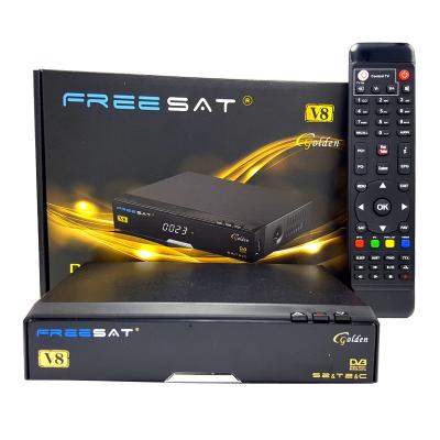 China Original Golden Freesat V8 v8 pro hd with triple head freesat V8 Golden Freesat V8 Tuner S2+C/T2 tuner Support Newcamd Youtube Biss for sale