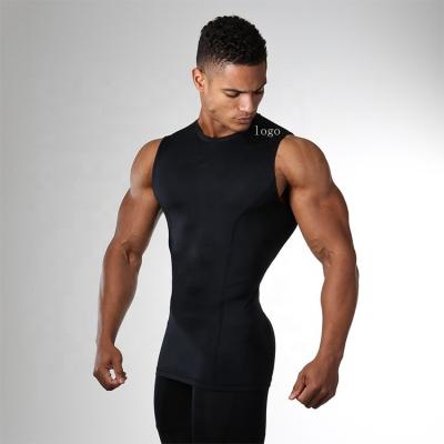 China Hot Selling Anti-UV,Gym Aesthetics Man Vest Fitness Ropa Hombre Compression Tight Tank Tops for sale