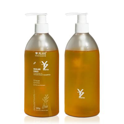 China Organic Private Label 360ml Yellow Ginger Anti Hair Loss Prevention Shampoo for sale