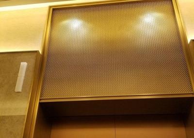 China Goldene dekorativer Draht Mesh For Elevators Hall Lobby SS 304 zu verkaufen