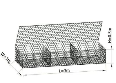 China Hexagonal Shape Gabion Rock Mattresses , Plastic Coated Wire Baskets for sale