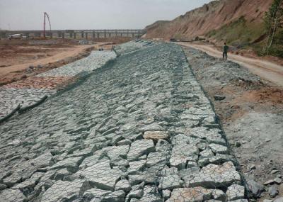 China Twisted Wire  Gabion Mattress Erosion Control Hexagonal / Square Hole Shape for sale