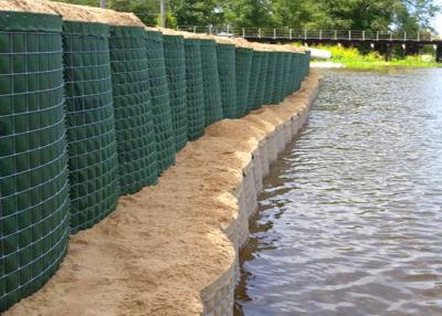 China Long Life Welded Military Defensive Barriers / Gabion Mesh Box For Flood Control for sale