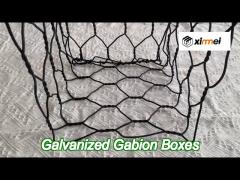 pvc coating galvanized gabion boxes for stabilization and protection