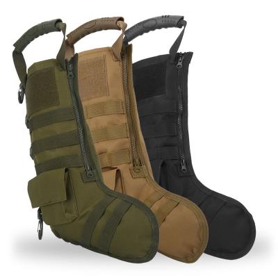 China OEM Premium Custom Logo Molle China Factory Christmas Tactical Christmas Stocking Bag for sale