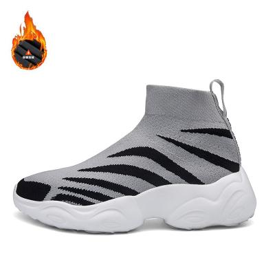 China Winter Rubber High Top Unisex Breathable High Top Unisex Casual Sports Mesh Socks Factory Fashion Sneakers Walking Running Shoes for sale