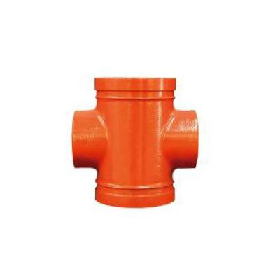 China Water/Air/Steam/Gas Ductile FM Melt DI Threaded Reducing Cross For Fire Fighting for sale