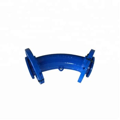 China Connect Pipes To Convey Ductile Water Melting PN16 DI Loosening Flanged Elbow For PE Pipe for sale