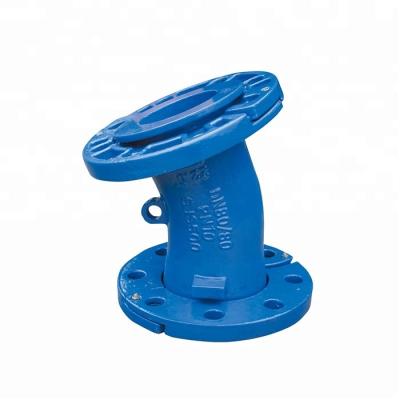 China Connect Pipes To Convey Ductile Water Melting PN10 DI Loosening Flanged Elbow For PVC Pipe for sale