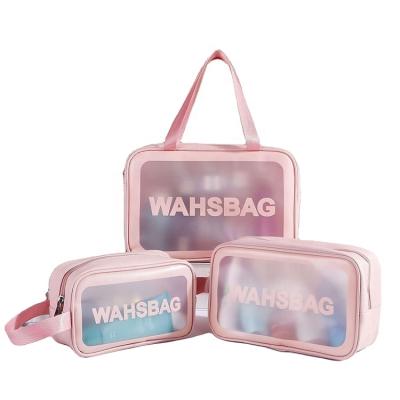 China ISO Sedex FAMA Waterproof Travel BSCI Transparent Makeup Make Up Cosmetic Bag PVC Custom Cosmetic Bag for sale