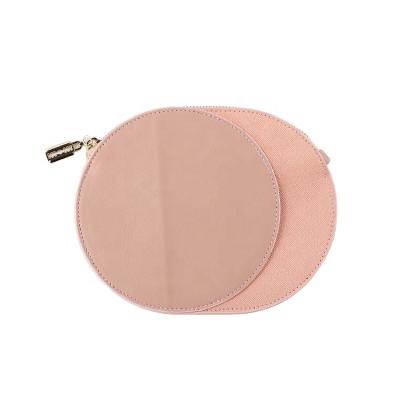 China Hot Selling Custom Made Pink Eco-Friendly Fashion Cute Zipper PVC Coin Wallet ISO Sedex FAMA BSCI Solid Color Mini Round Coin Purse for sale