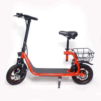 China Factory direct sales aluminum alloy hot fashional foldable electric scooter two wheel with seat and basket for transportation for sale