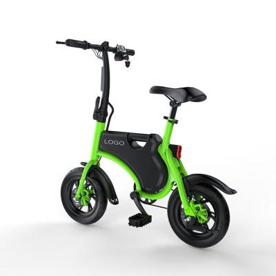 China Lightweight 36v 12inch aluminum alloy foldable portable electric bicycle for adults and teenagers for sale