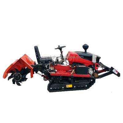 China SYNBON Hotels Small Farm Tractor With Rubber Tracks Agricultural Machinery 35hp Mini Crawler Rotary Tiller for sale