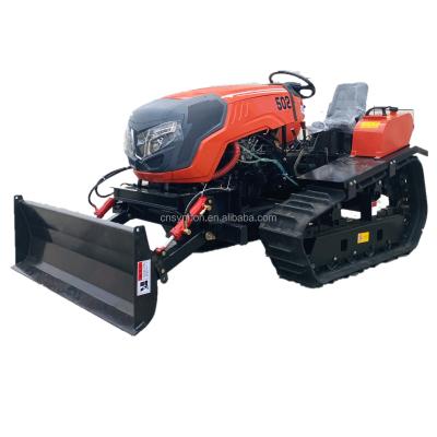 China SYNBON Hotels Mini Farm 50hp Agricultural Machinery Tracked Type Cultivator Crawler Rotary Lathe Tiller for sale