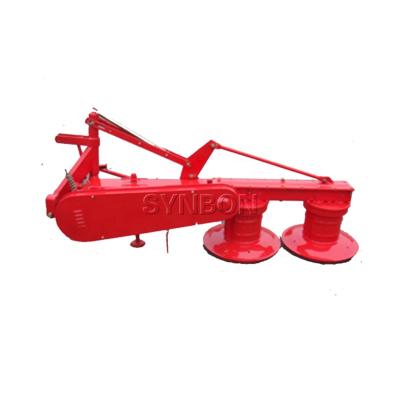 China Hotels SYNBON 3 Point Tractor Mounted 1650 Mm Width Rotary Drum Double Disc Mower Lawn For Hay for sale