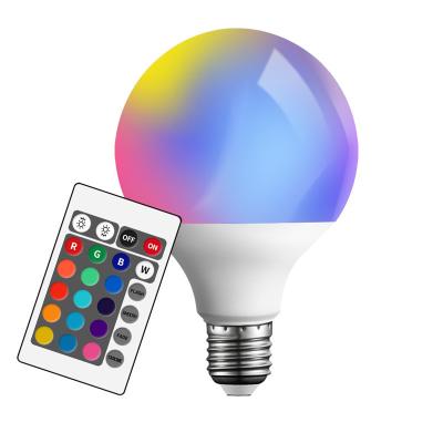 China Factory Wholesale Dimming Desk LED Remote Control Color-Changing Light Bulb E27 For Screw In Left Atmosphere Light Color Bulb 110V220V for sale