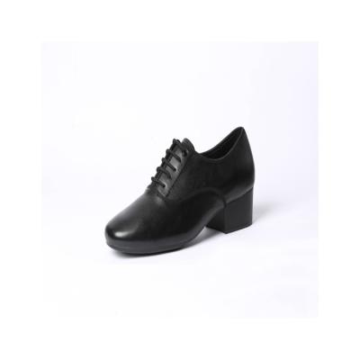 China Hot Selling Top Quality Product Black Top Layer Cowhide Popular Dancing Men GENUINE LEATHER High Heel Shoes for sale