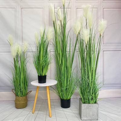 China Wholesale Minimalist Fake Grass Flower Shop Hotel Shop Decorative Artificial Reed Head Decorative Thatch Wedding Home Decorative Thatch for sale