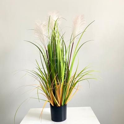 China New Products Alpha Onion Factory Direct Sales China Wholesale Tubular Grass Minimalist Artificial Decorative Potted Artificial Grass Tubular Grass for sale