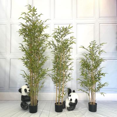 China Minimalist in highly simulation stock wholesale outside home decoration bonsi tree artificial bamboo potted plant for sale