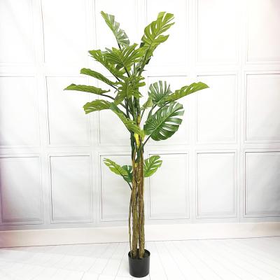 China Large Minimalist Monstera Indoor Outdoor Home Plastic Nordic Tree Decor Potted Artificial Plants for sale