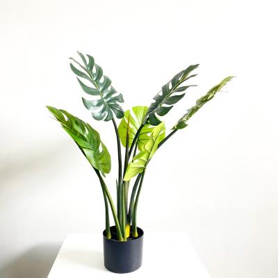 China Best Selling Minimalist Artificial Simulation Real Touch 80cm Plastic Tree Artificial Plants In Pots Mini Greenery for sale