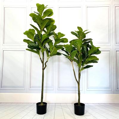 China Minimalist hot sale wholesale price best newly designed real touch plant artificial tree ficus lyrata for home decor for sale